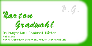 marton gradwohl business card